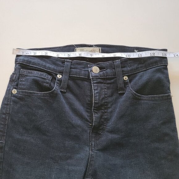 Madewell 9"‎ HIgh-Rise Skinny Jean Dark Blue Wash Size 25 - Picture 14 of 16
